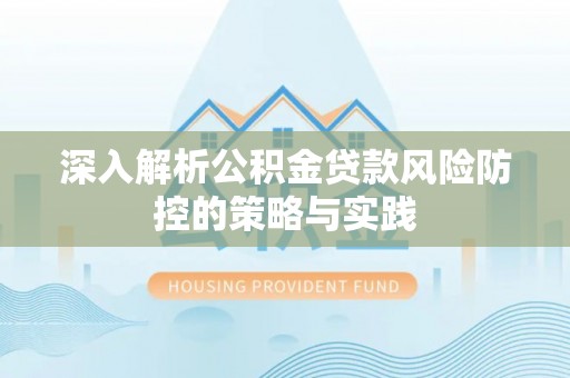 泰来深入解析公积金贷款风险防控的策略与实践
