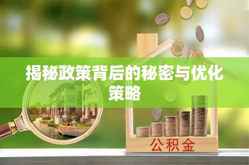 泰来揭秘政策背后的秘密与优化策略