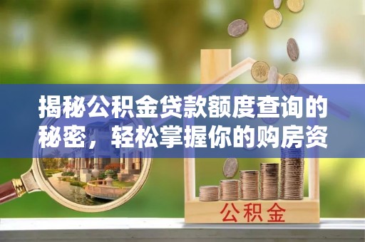 泰来揭秘公积金贷款额度查询的秘密，轻松掌握你的购房资金