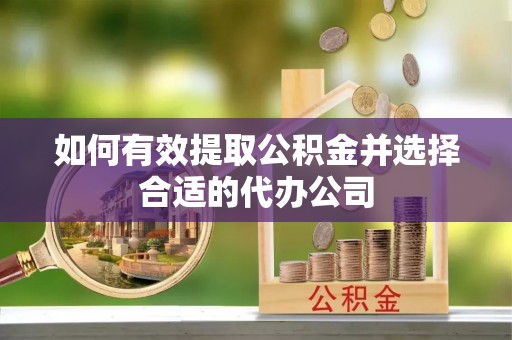 泰来如何有效提取公积金并选择合适的代办公司